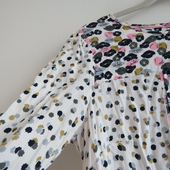 BODEN Hotchpotch Pintuck Shift Dress Floral Poppy Meadow Feminine Boho Size US 6 - Picture 9 of 15